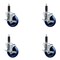 Service Caster 4'' Solid Poly Swivel 1'' Expanding Stem Caster Set with Brake, 4PK SCC-EX20S414-SPUS-TLB-1-4 - alternate 1
